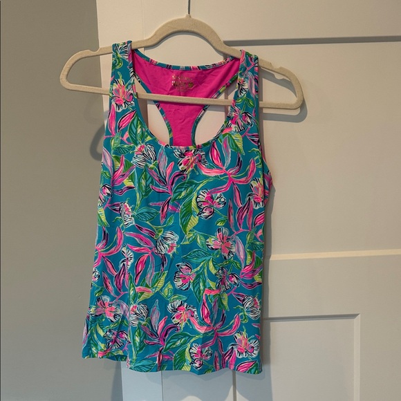 Lilly Pulitzer Tops - Lily Pulitzer Luxletic Tank Top - Blue and Pink